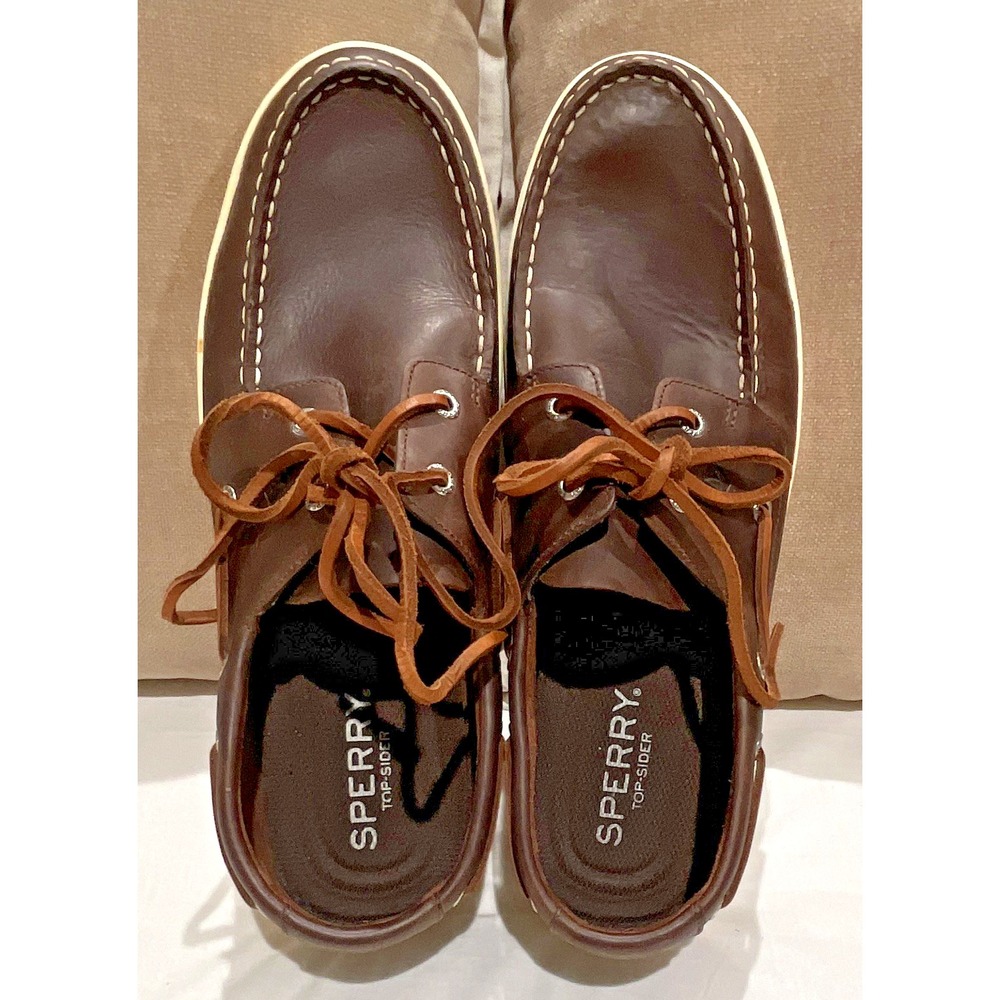 Sperry Top-Sider Mens Bahama II Boat Shoes Brown Leather STS18789 Size 12